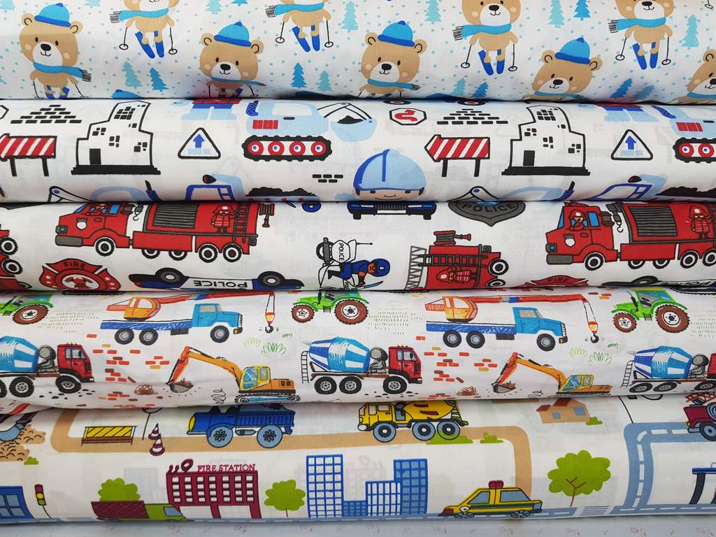 160cm széles mintás pamutvásznak