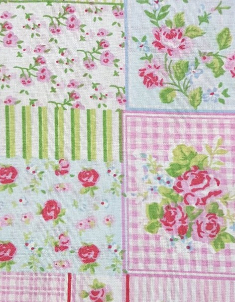 Rózsaszín patchwork minta