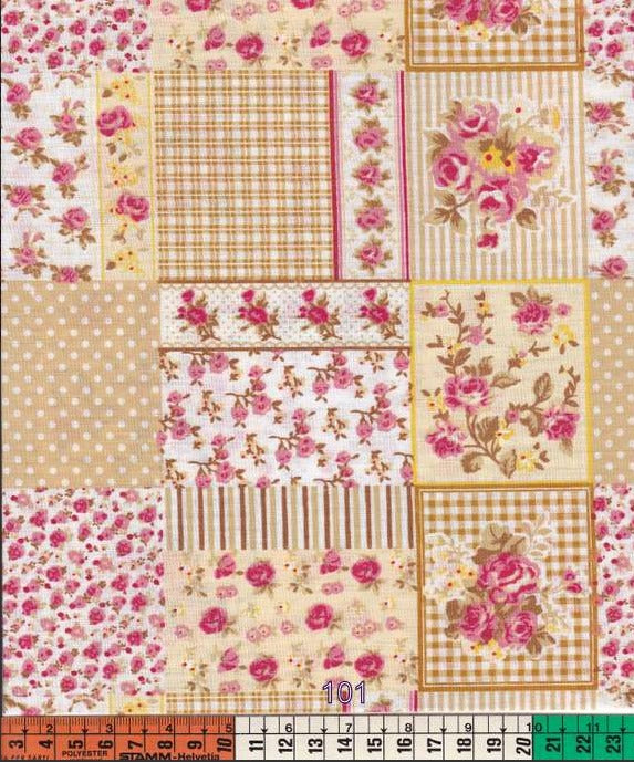 Bézs patchwork minta