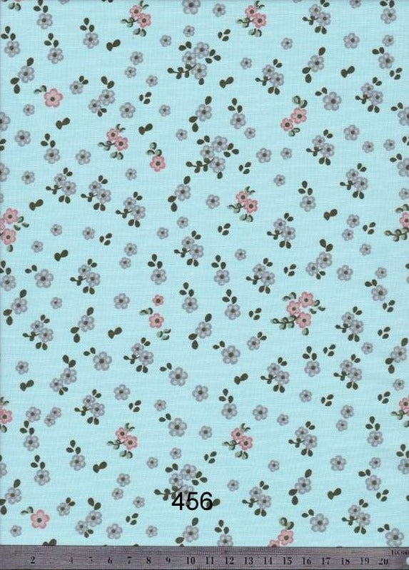 Türkizkék alapon szürke virág