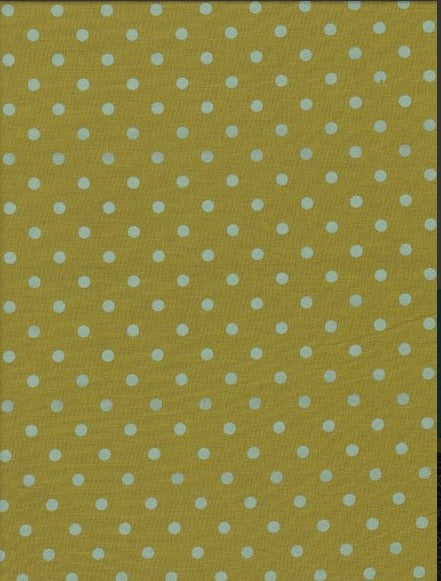 Kekizöld alapon kék pöttyös