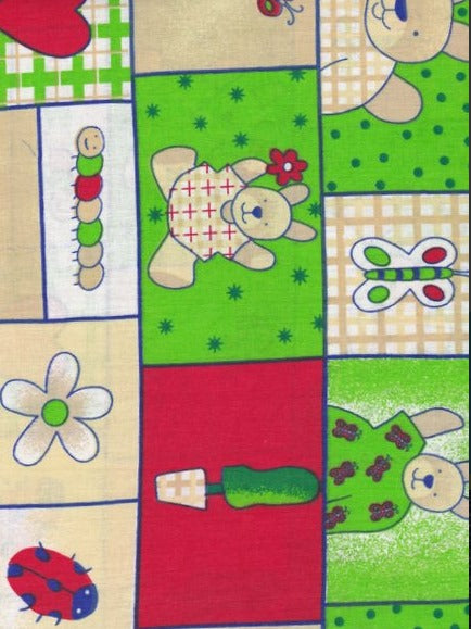 Zöld nyuszis kockás