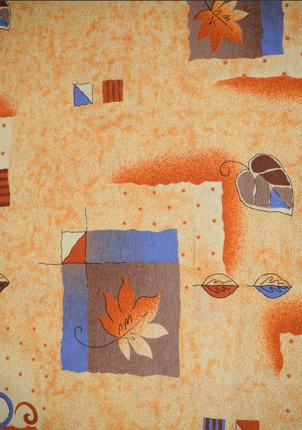 Sárgás alapon narancsos levelek