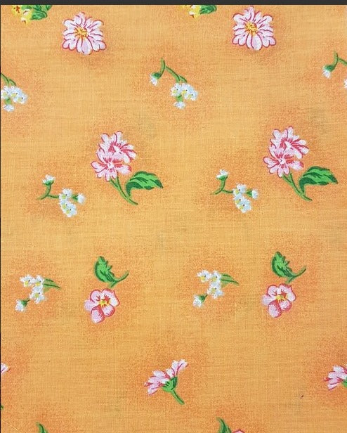 Sárgás alapon tavaszi virágok