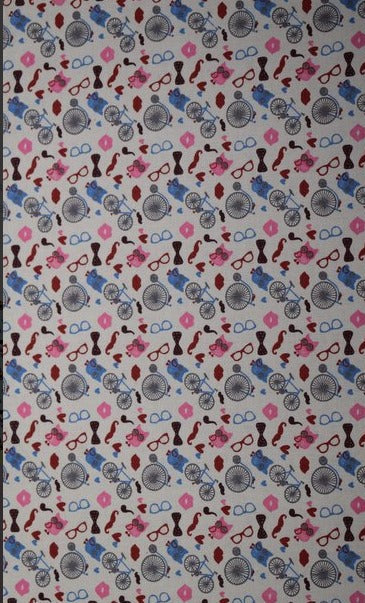 Szürke alapon mini biciklik