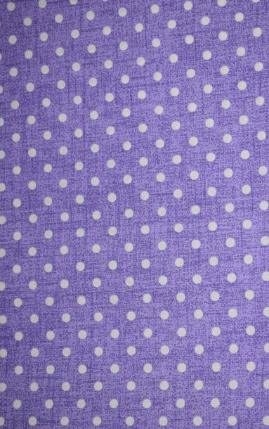 Lila raszteres alapon 5 mm-es babos pöttyök