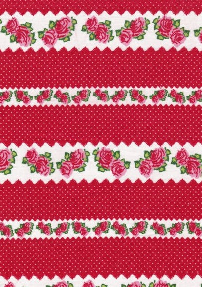 Piros rózsás tűpöttyel
