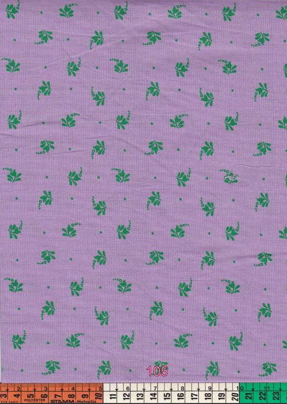 Lila alapon népies zöld minta