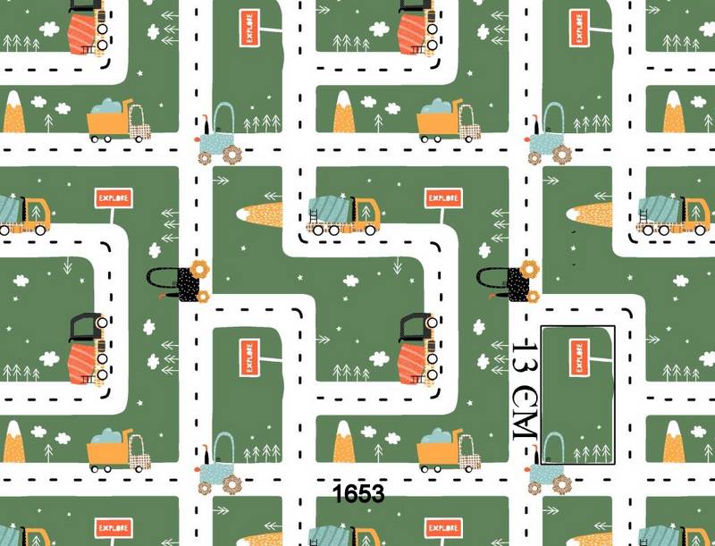 Zöld alapon járművek az utakon