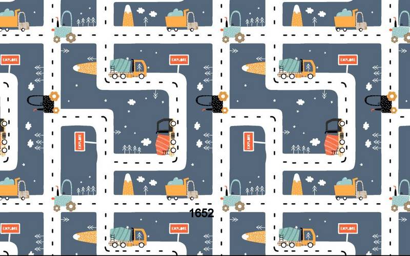 Kék alapon járművek az utakon