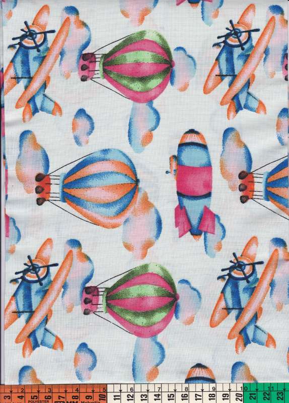 kék alapon repülő, hőlégballon