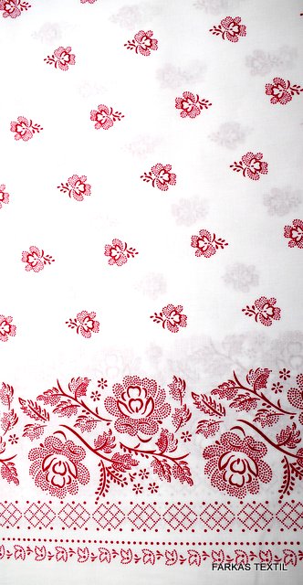 1805 Fehér alapon bordó bordürös minta