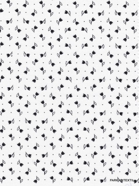 1802 fehér alapon fekete tulipán