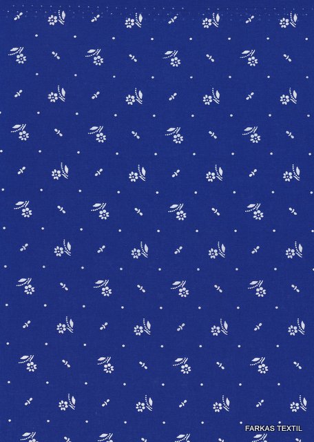 1804 királykék alapon pici fehér margaréta