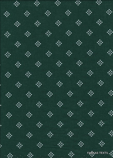 1809 zöld alapon fehér rombuszpöttyök