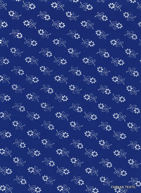 1803 Királykék alapon fehér margaréta