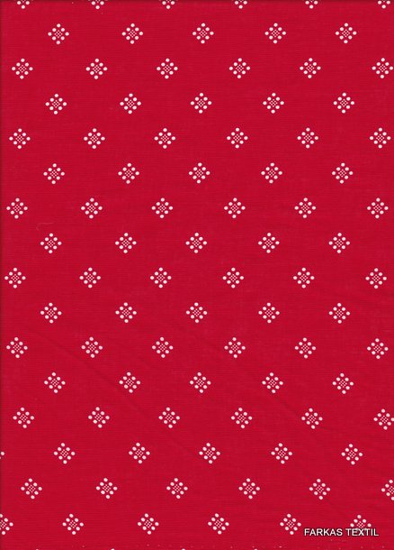 1809 piros alapon fehér rombuszpöttyök