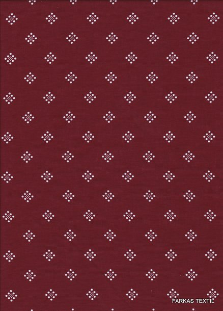 1809 bordó alapon fehér rombuszpöttyök