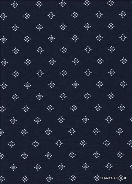 1809 sötétkék alapon fehér rombuszpöttyök