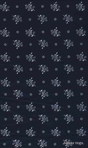 1808 sötétkék alapon ágas virág