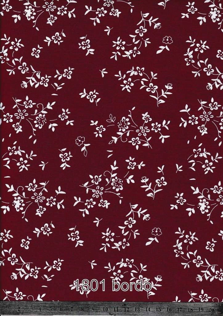 1801 Bordó alapon fehér indásvirág